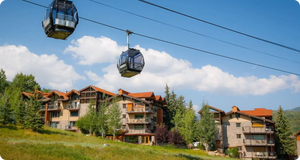resort with gondola in front